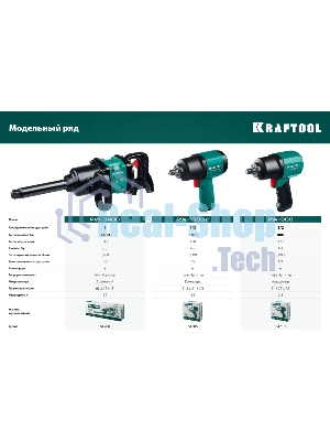 Гайковерт KRAFTOOL PW-900 ударный пневматический, 1/2