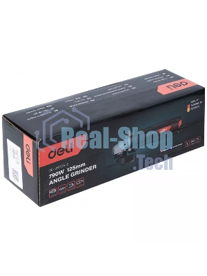 Угловая шлифовальная машина Deli DE-JM125-2E (790Вт, 125мм, 12000об/мин, картон)