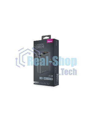 Портативный аккумулятор OLMIO QS-10, 10000mAh, 22.5W QuickCharge3.0/PowerDelivery, LCD, темно-серый