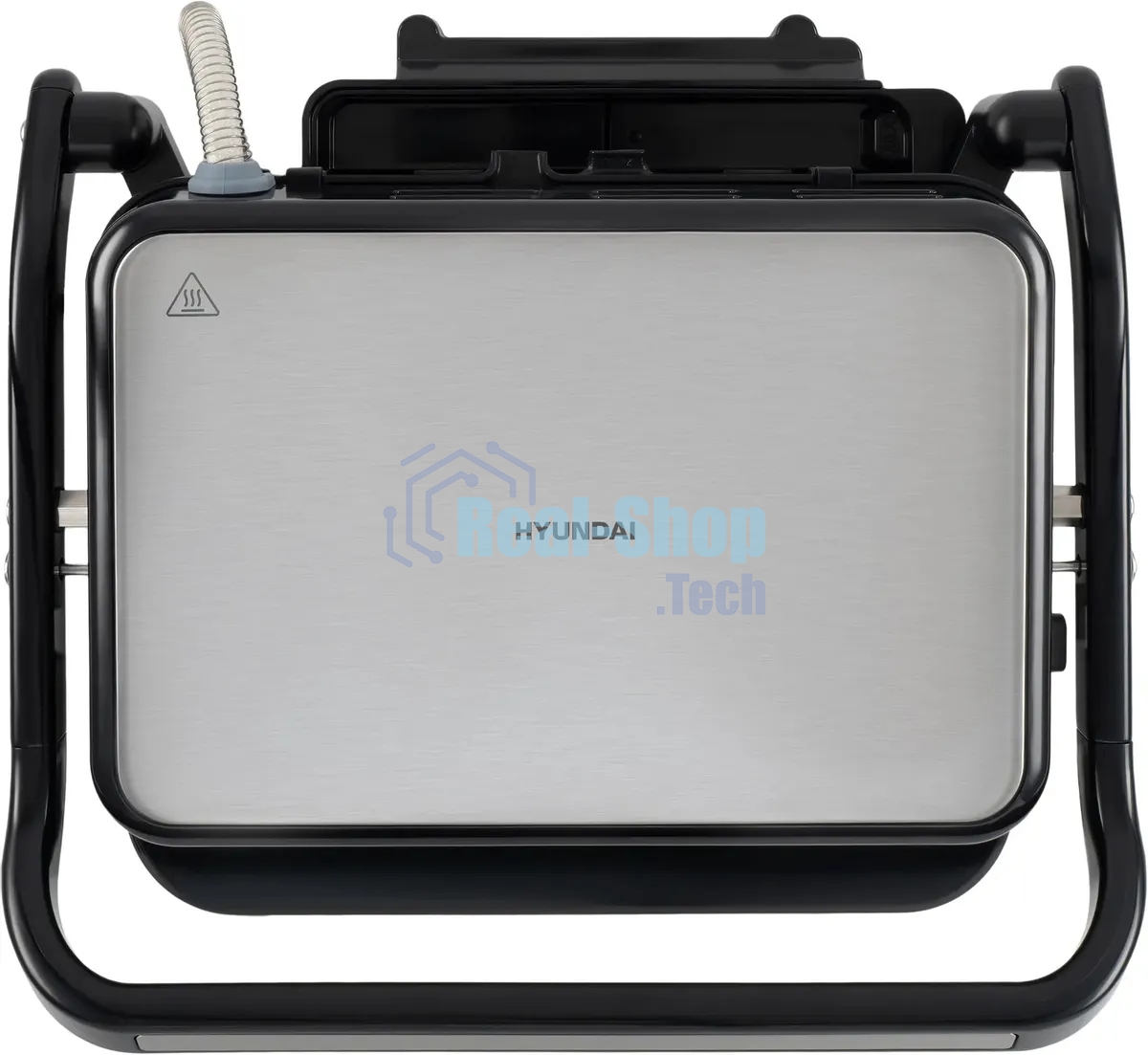 Гриль электрический Hyundai HYG-5020 2000Вт серебристый/черный