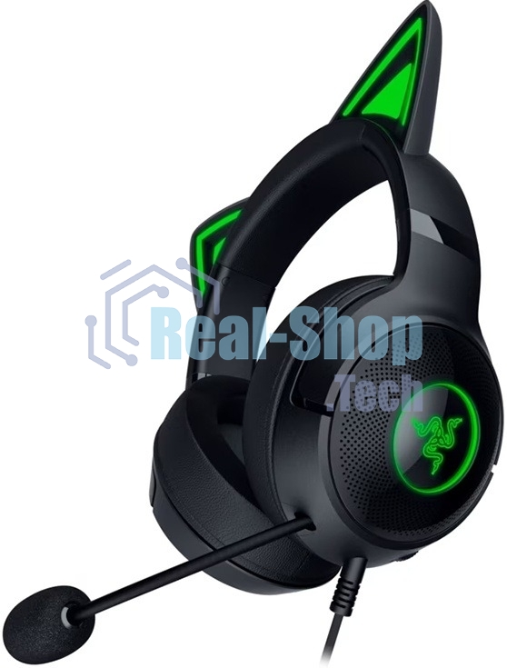 Гарнитура Razer Kraken Kitty V2 чёрный, проводная, USB, подсветка