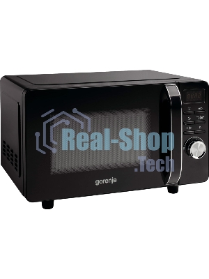 Микроволновая печь Gorenje MO20S4BC черный, 20 л, 700 Вт, переключатели - кнопки, поворотный механизм