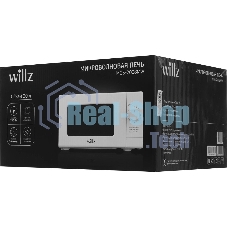Микроволновая печь WILLZ MOS-2008MW белый, 20 л, 700 Вт, переключатели - поворотный механизм