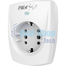Сетевой фильтр ZIS PILOT BIT S, 1 розетка, 16А/3,5кВт, св.серый