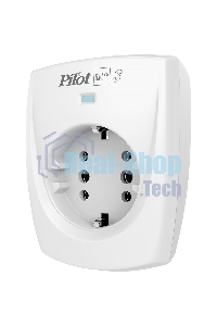 Сетевой фильтр ZIS PILOT BIT S, 1 розетка, 16А/3,5кВт, св.серый
