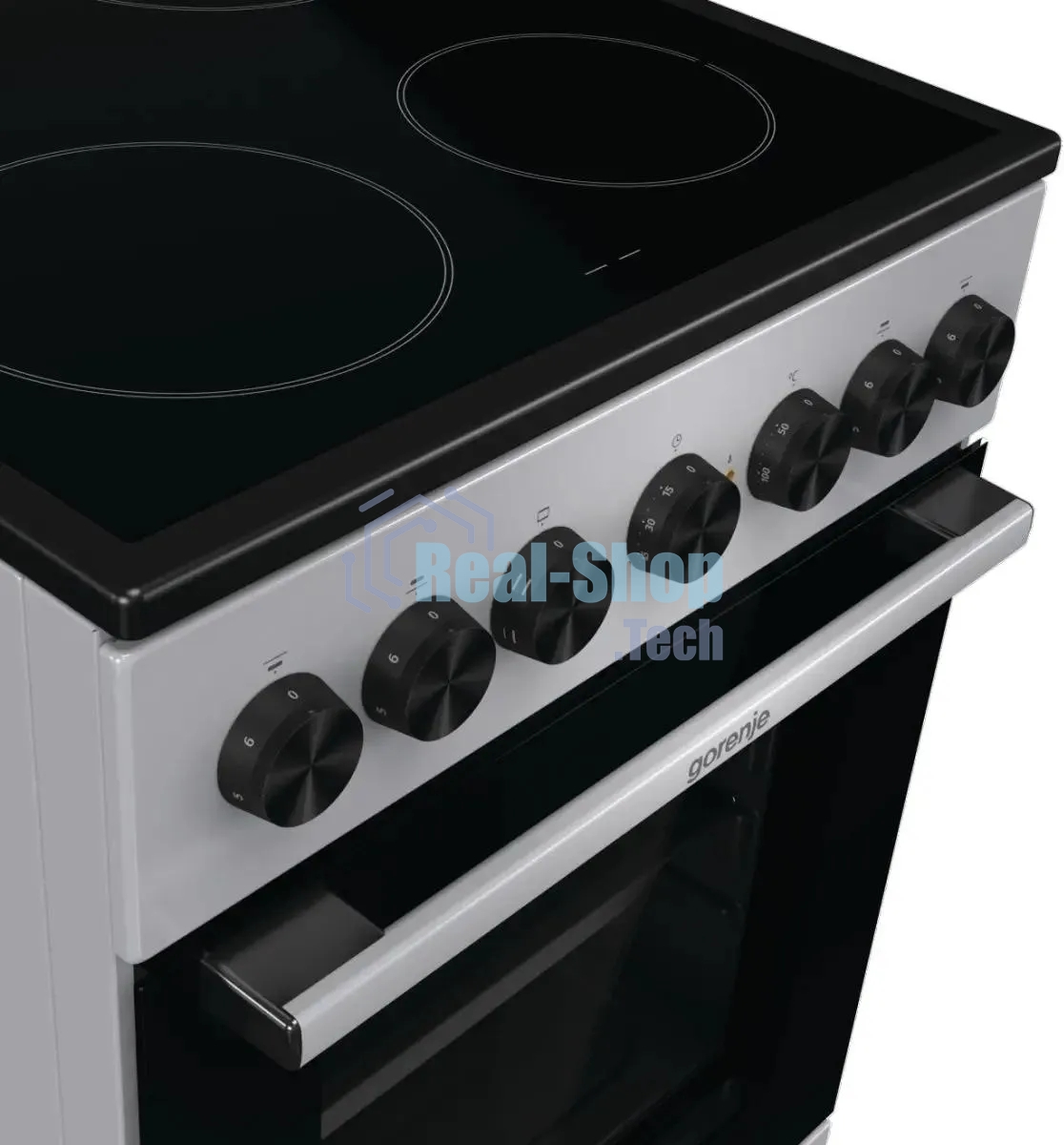 Плита электрическая Gorenje GEC5B20SG серый, конфорок 4 электрических, духовка 68 л, 50 см x 85 см x 59.4 см