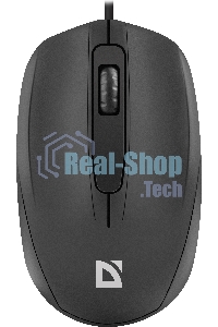 Мышь проводная Defender Alpha MB-507 черный, 1000 dpi, USB, кнопки - 3