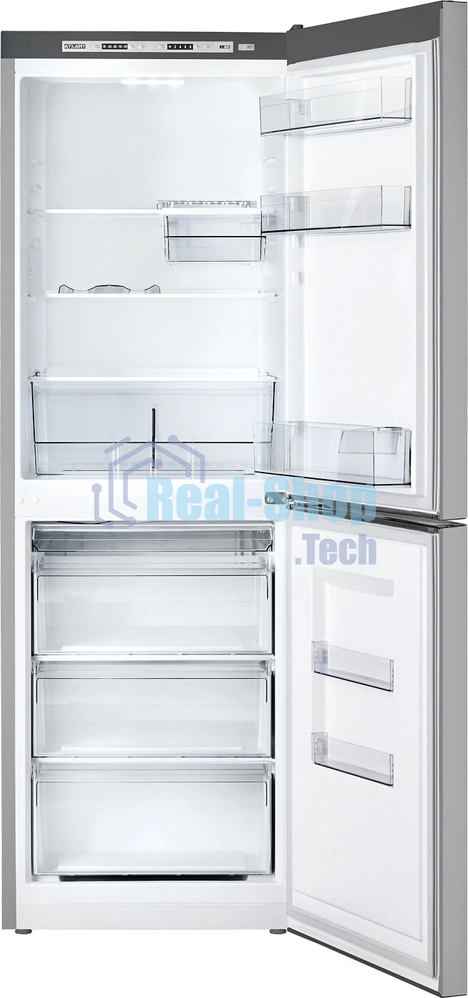 Холодильник Atlant ХМ 6619-189 серебристый двухкамерный 205/119л морозилка снизу