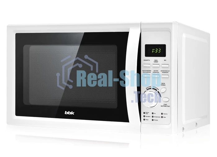 Микроволновая печь BBK 20MWS-719T/WG белый, 20 л, 700 Вт, переключатели -поворотный механизм/кнопки