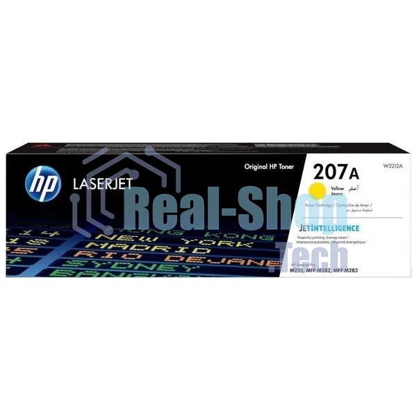 Картридж лазерный Colouring CG-W2212A (№207A) Yellow без чипа (1250 копий) для принтеров HP Color LaserJet Pro M255dw/M282nw/M283fdn/M283fdw