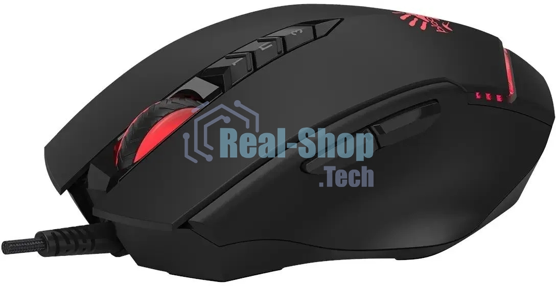 Мышь проводная A4Tech Bloody V8 черный, 3200 dpi, USB, кнопки - 8