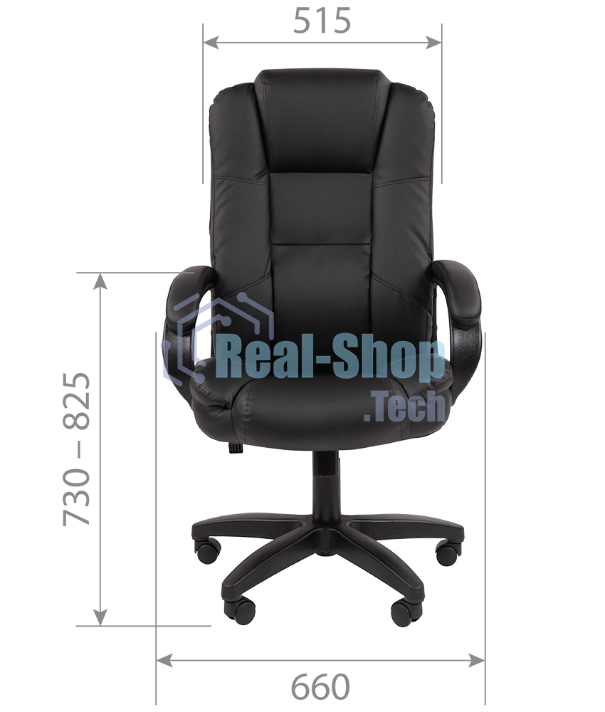 Кресло офисное Chairman 600LT чер.пласт экопремиум черный