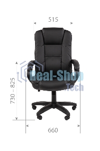 Кресло офисное Chairman 600LT чер.пласт экопремиум черный