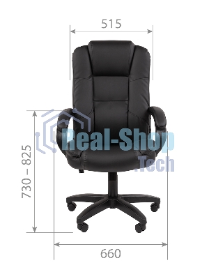 Кресло офисное Chairman 600LT чер.пласт экопремиум черный