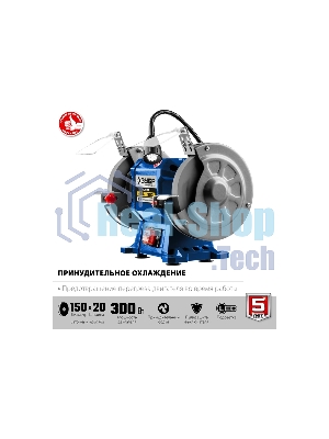 Станок заточной ЗУБР ПСТ-150 профессиональный, d150 мм, 300 Вт, ПСТ-150