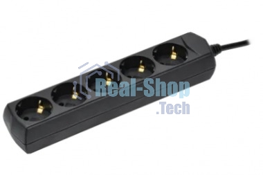 Сетевой фильтр IEK У05 5 м, 5 розеток, черный