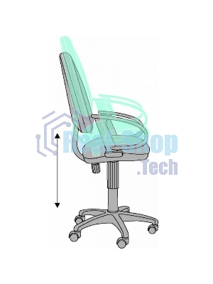 Кресло Бюрократ CH-300/BLACK черный, экокожа, 120 кг, механизм качания