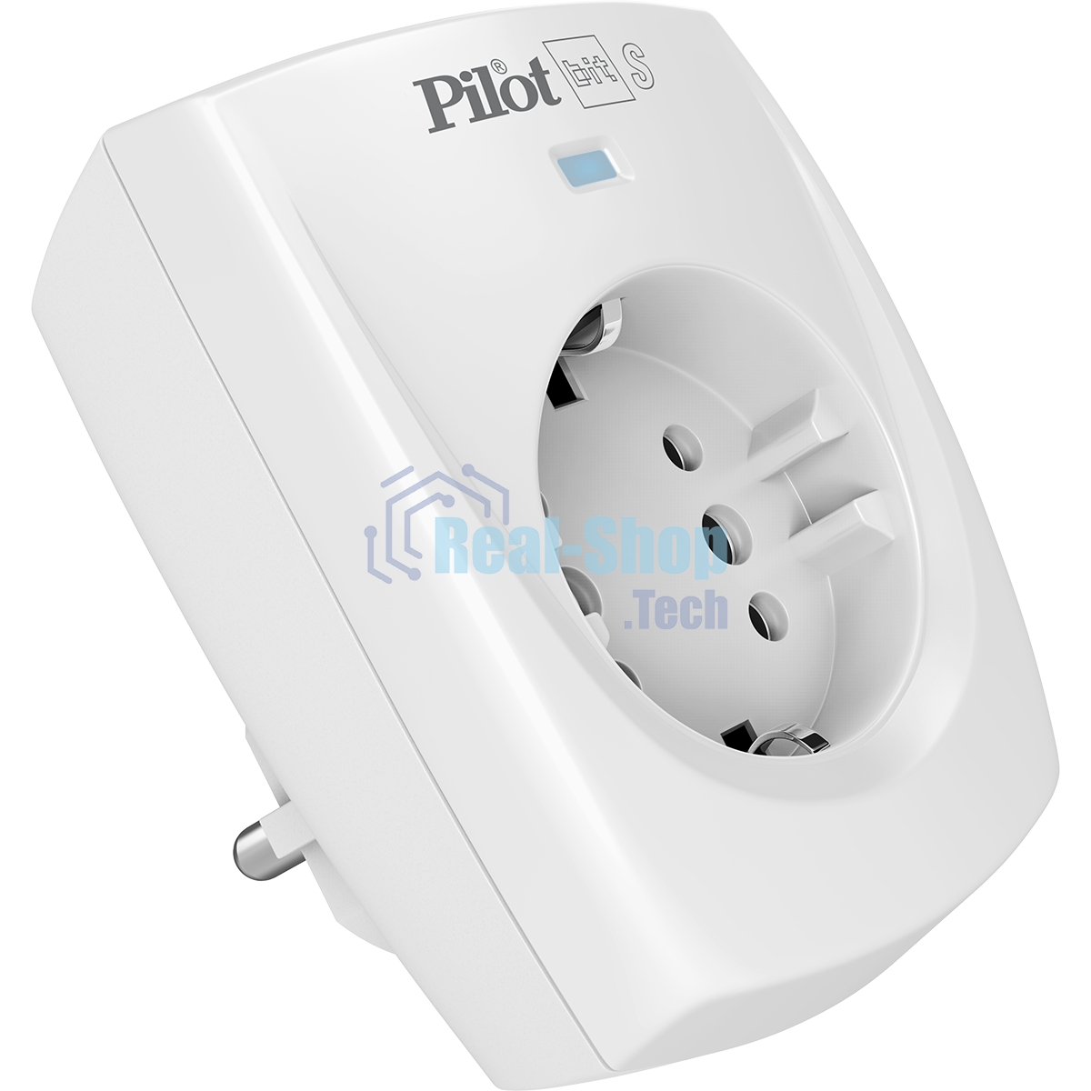 Сетевой фильтр ZIS PILOT BIT S, 1 розетка, 16А/3,5кВт, св.серый