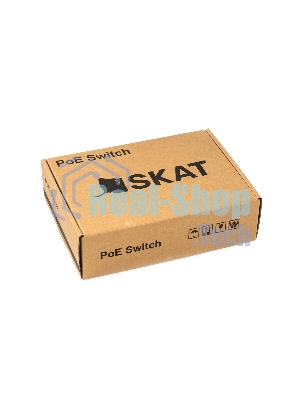Коммутатор бесперебойный SKAT PoE-5E-1S UPS POE 120Вт порты: 5-Ethernet 1-Uplink