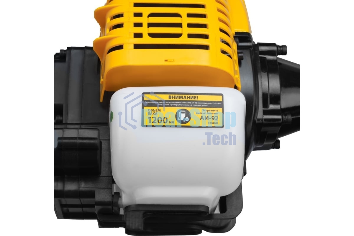 Триммер бензиновый Denzel DT-52E, 52 см3, неразъемная штанга, электростартер, состоит из 2 частей