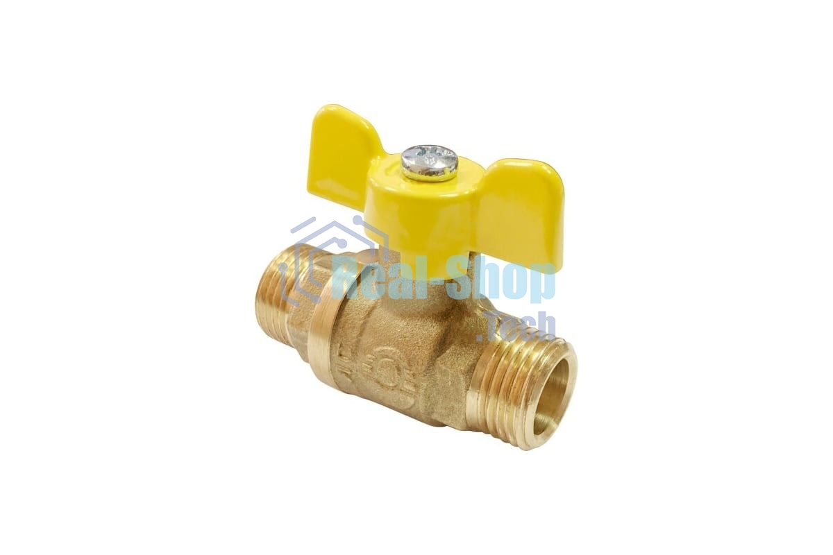 Кран шаровой для газа VALFEX 11Б27фтМ 3/4' НН ручка бабочка