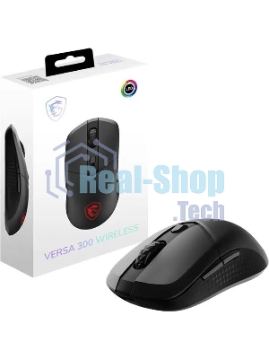 Мышь беспроводная/проводная MSI VERSA 300 черный, 8000 dpi, радиоканал, Bluetooth, USB, кнопки - 6