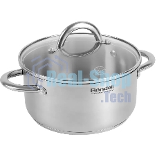 Кастрюля Rondell Point RDS-1310 2 л. d=18 см с крышкой, нержавеющая сталь 18/10