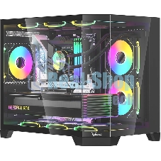 Компьютерный корпус AeroCool/Formula Crystal Z6M Floe черный без БП mATX 4x120мм 2xUSB3.0 audio bott PSU