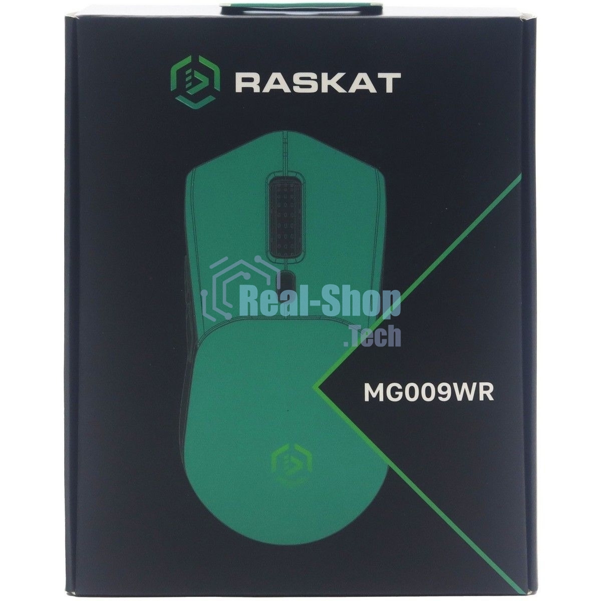 Мышь беспроводная/проводная Raskat MG009WR зеленый, 5000 dpi, радиоканал, USB, кнопки - 7