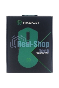 Мышь беспроводная/проводная Raskat MG009WR зеленый, 5000 dpi, радиоканал, USB, кнопки - 7