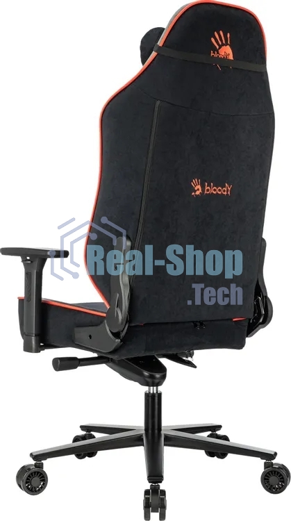 Кресло игровое A4Tech Bloody GC-680 черный/серый искусственная замша с подголов. крестов. металл