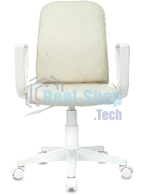 Кресло Бюрократ CH-W327 слоновая кость, экокожа, 120 кг, механизм качания