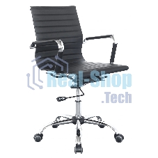 Кресло Бюрократ CH-883-LOW/BLACK черный, экокожа