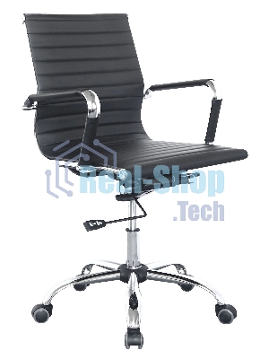 Кресло Бюрократ CH-883-LOW/BLACK черный, экокожа