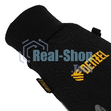 Перчатки универсальные Denzel 68092 двойные, работа с сенсорным экраном, вязаная манжета, размер 8