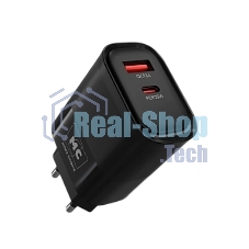 Сетевое зарядное устройство MORE CHOICE NC82a 1USB+1Type-C 3.0A PD 35W+QC3.0 для Type-C Type-C черный