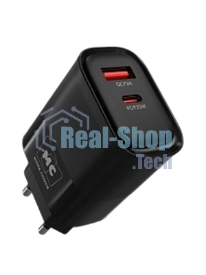 Сетевое зарядное устройство MORE CHOICE NC82a 1USB+1Type-C 3.0A PD 35W+QC3.0 для Type-C Type-C черный