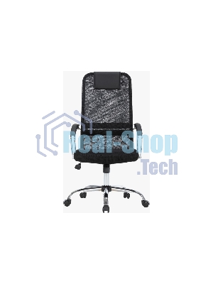 Кресло Chairman CH612 chrome черный, экокожа, 120 кг