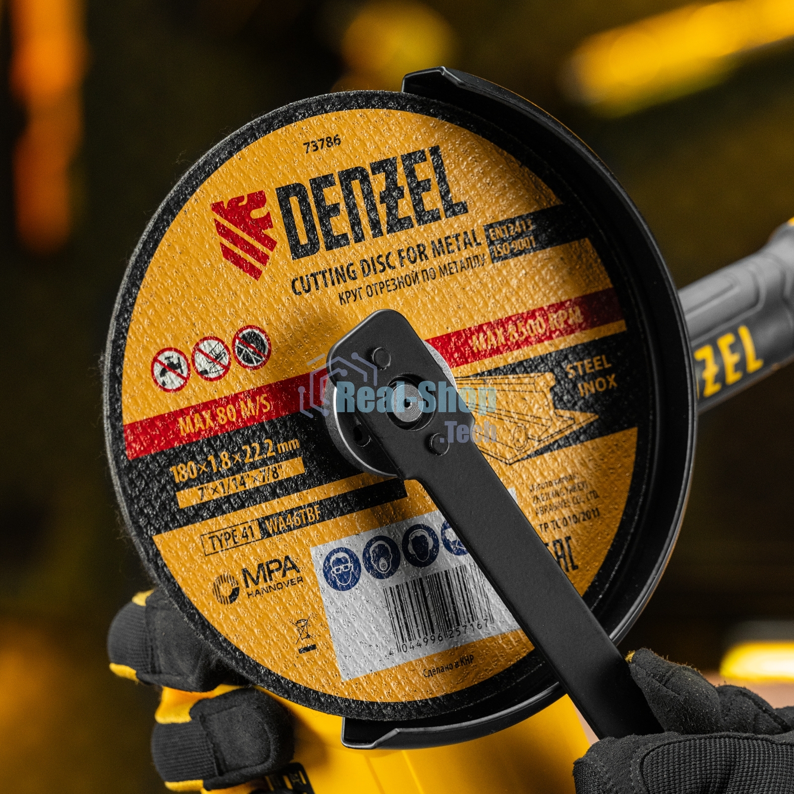 Круг отрезной по металлу Denzel WA46TBF 180 х 1,8 х 22,2 мм