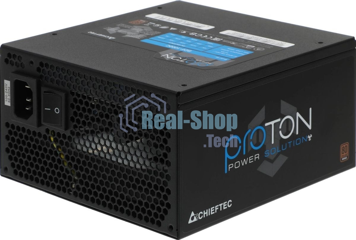 Блок питания Chieftec BDF-1000C, 1000Вт, 80 PLUS Bronze, 140мм, модульный, черный