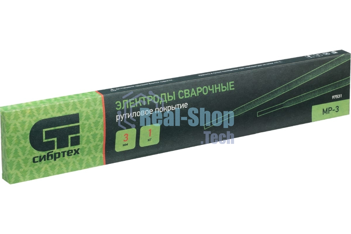 Электроды Сибртех MP-3, диам 3 мм, 1 кг, рутиловое покрытие