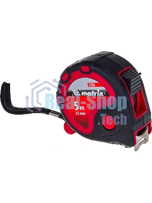 Рулетка Matrix status 3 fixations 5мх25мм двухкомпонентный корпус 3 фиксации ленты