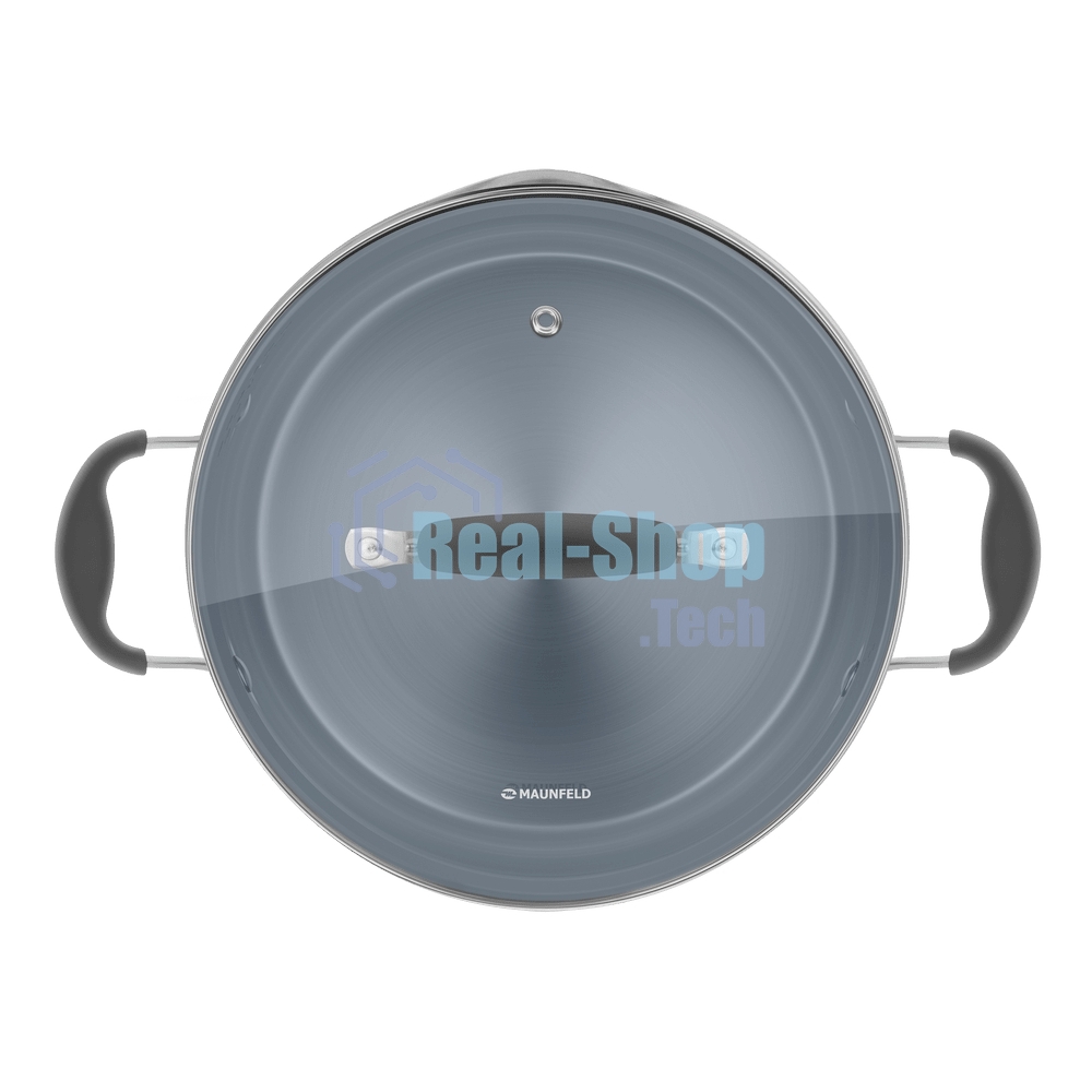 Кастрюля Maunfeld LAURA MCS40S08GR из нержавеющей стали со стеклянной крышкой, 22 см, 4 л.