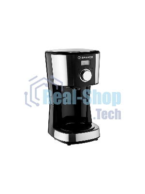 Кофеварка капельная BRAYER BR1122 черный, исп. кофе - молотый, 1.5 л, 900 Вт
