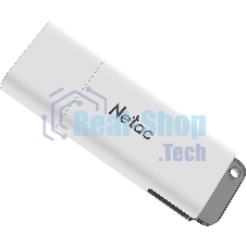 Флешка USB Netac U185 (NT03U185N-004G-20WH), 4Gb, USB 2.0, R/W 25/10, белый/серый