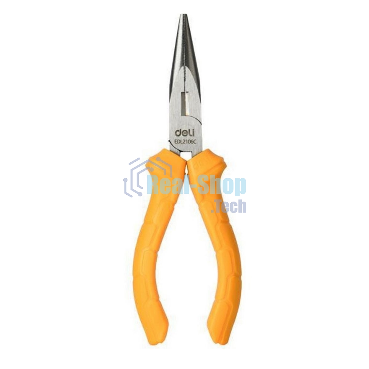 Удлиненные плоскогубцы Deli DL2106C 160 мм, пластиковая рукоять