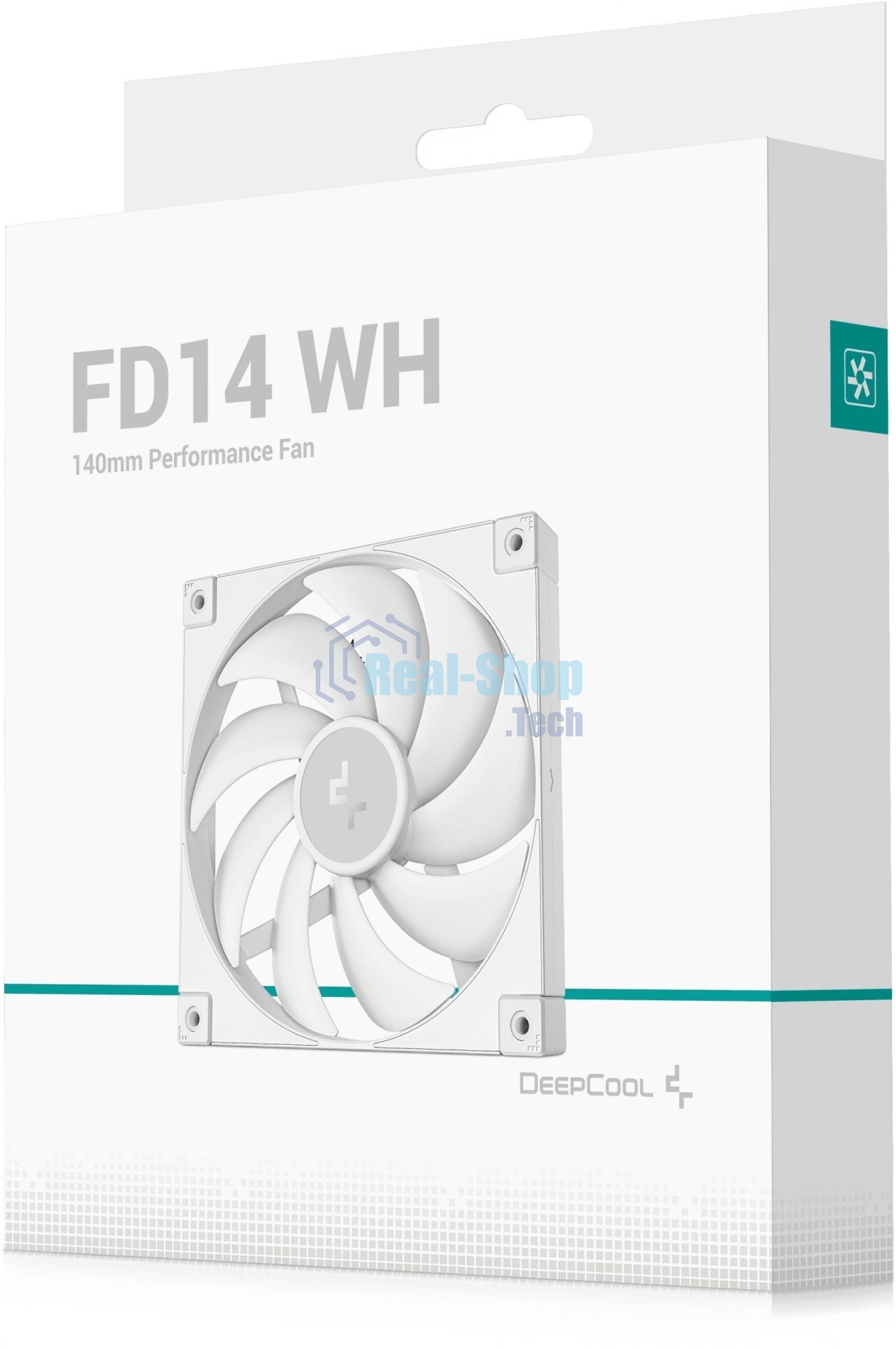 Вентилятор для корпуса DEEPCOOL FD14 белый, 140 мм, 1650 об/мин, 25.6 дБ, 4 pin
