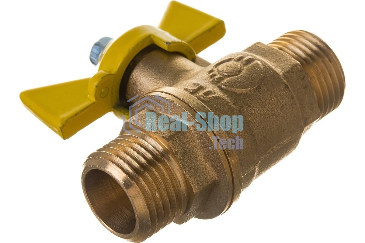 Кран шаровой для газа VALFEX 11Б27фтМ 1/2' НН ручка бабочка