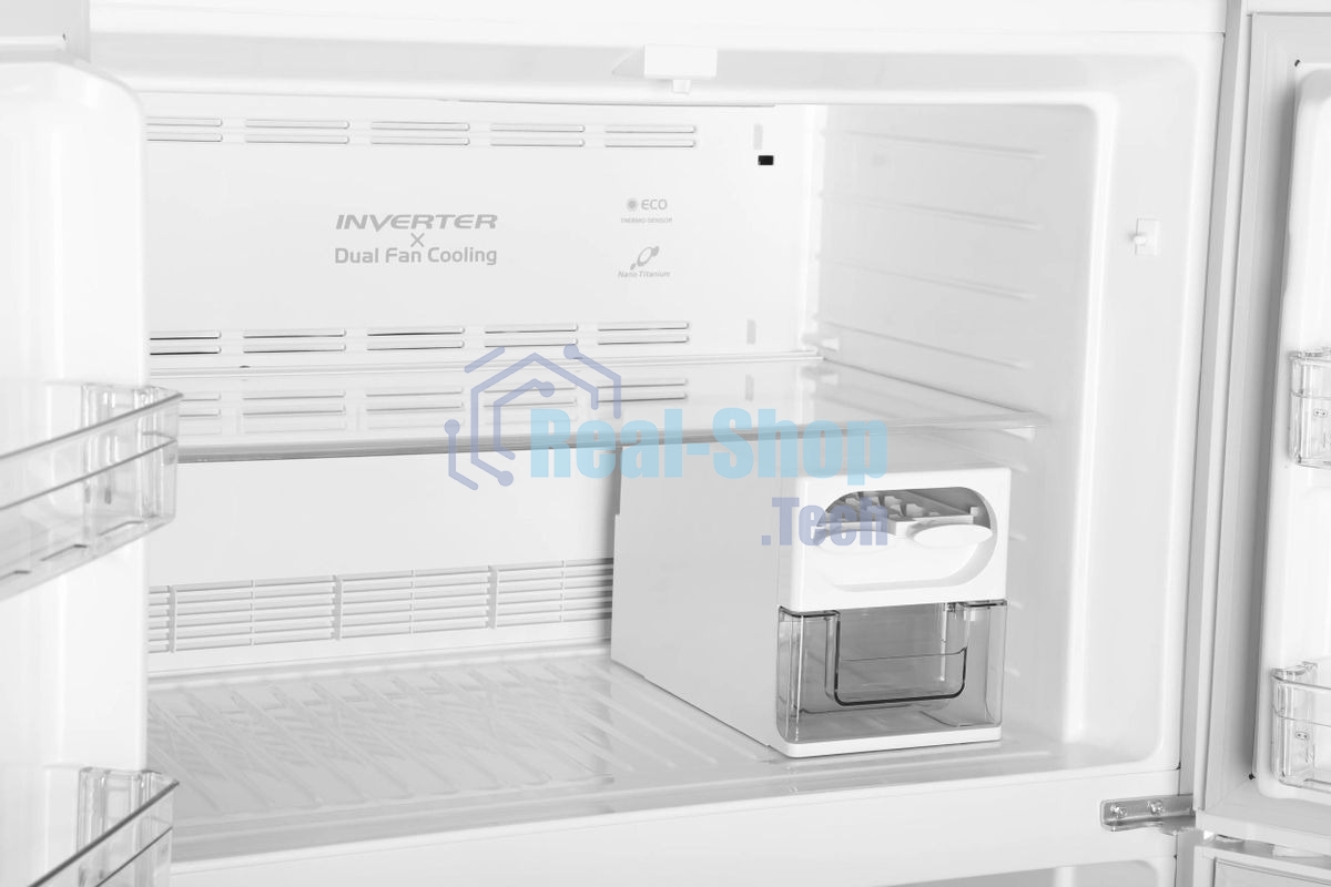 Холодильник Hitachi R-W660PUC7 GPW белый двухкамерный 396/144л морозилка сверху, No Frost, Side by Side