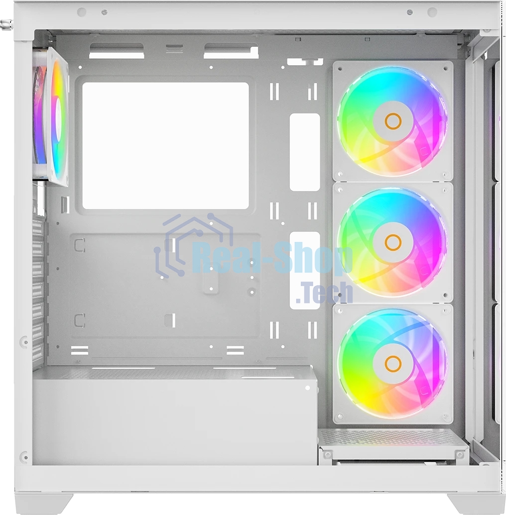 Компьютерный корпус Ocypus Gaммa C72 WH ARGB ATX/win/white/4 ARGB fans/no PSU/Tempered Glass